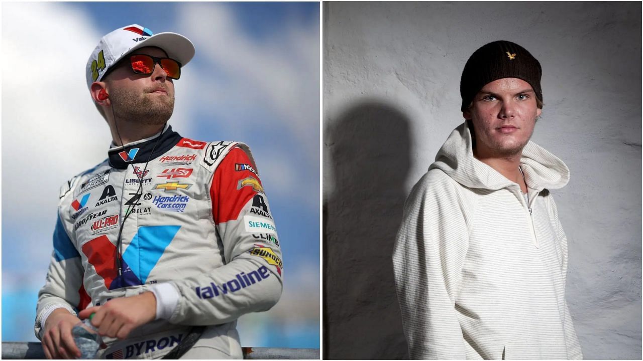 In Picture: William Byron of Hendrick Motorsports (L) and Late Swedish DJ Avicii. Credit: Getty Images