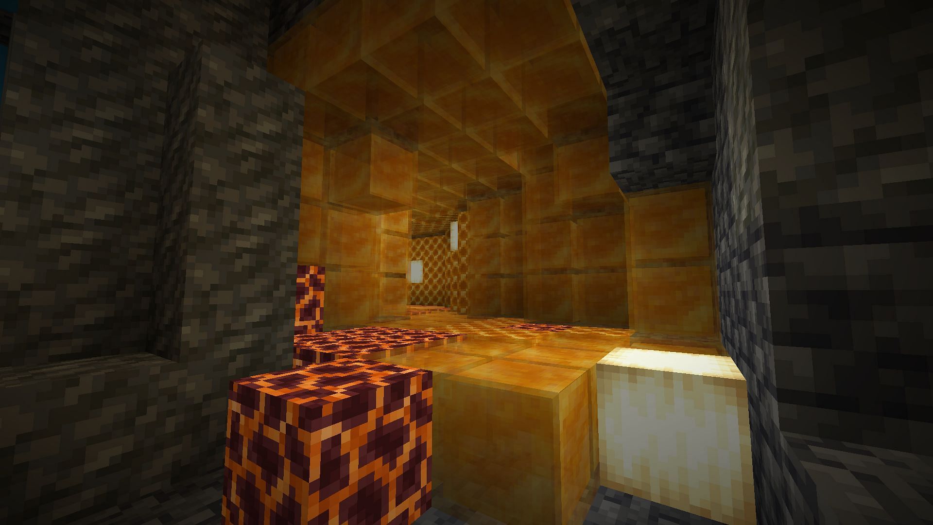 Amber caves would be a beautiful addition to the game (Image via Mojang Studios)