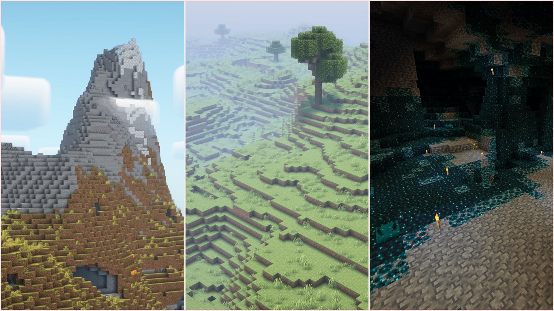 Overworld has the most amount of biomes in Minecraft (Image via Mojang Studios)