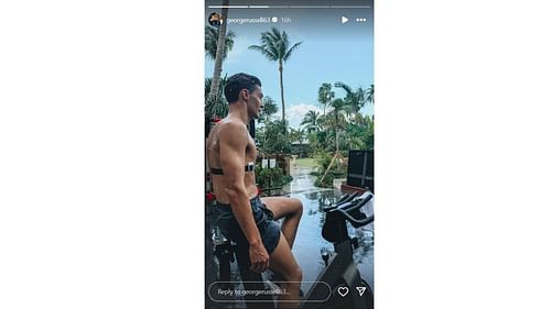 Screengrab of George Russell's Instagram story (@georgerussell63)