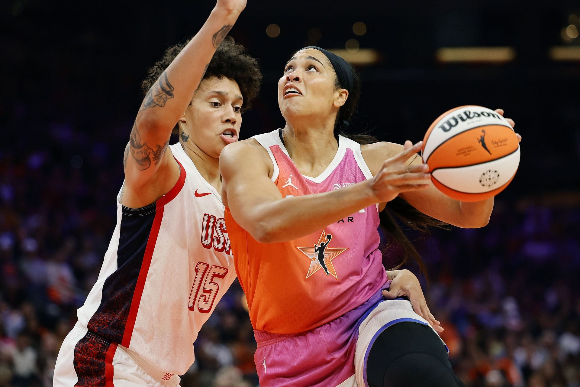 Fans share thoughts on Brionna Jones joining Brittney Griner with the Atlanta Dream. -- Photo by GETTY