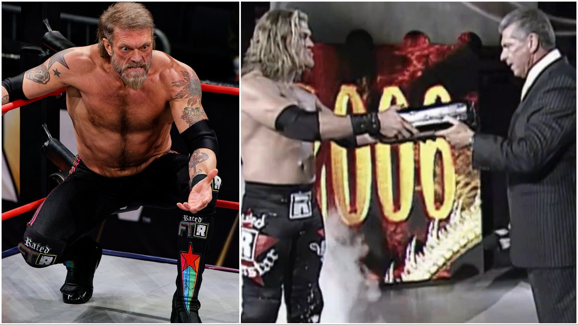 Edge and Vince McMahon in WWE, Cope in AEW [Photo Credits: allelitewrestling.com, WWE