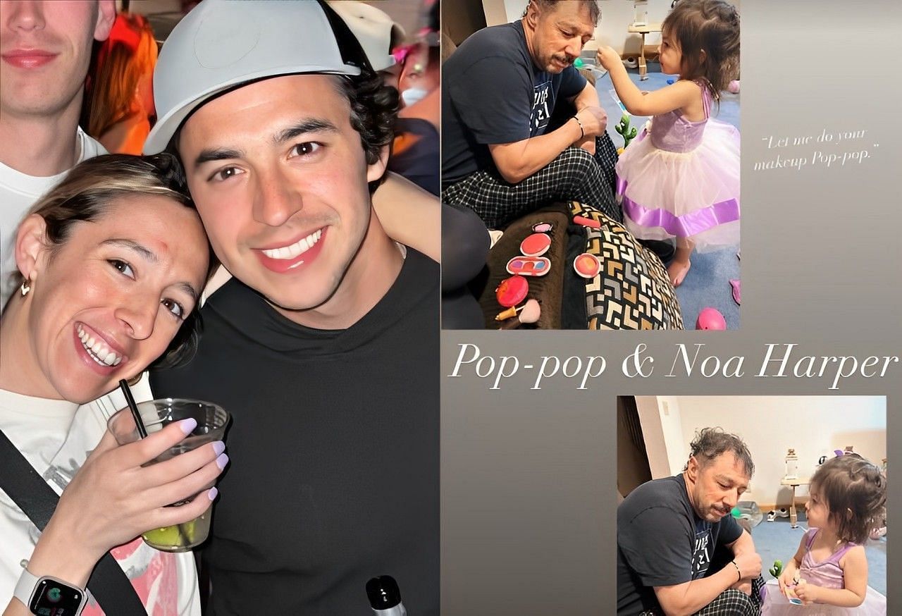 Johnny Gaudreau&rsquo;s sister Katie shared family time between father Guy and niece Noa (Image Credit: IG @kgaudreau13)