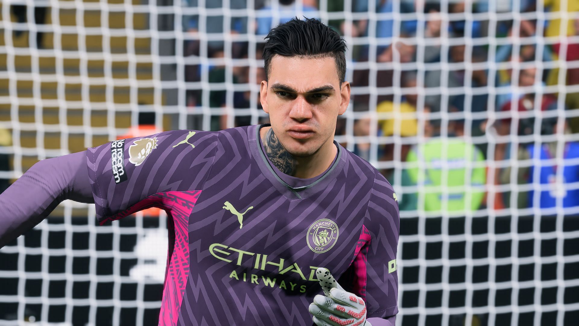 Ederson in Man City&#039;s jersey (Image via EA Sports)