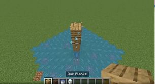 Minecraft player shows trick to make an invisible water elevator