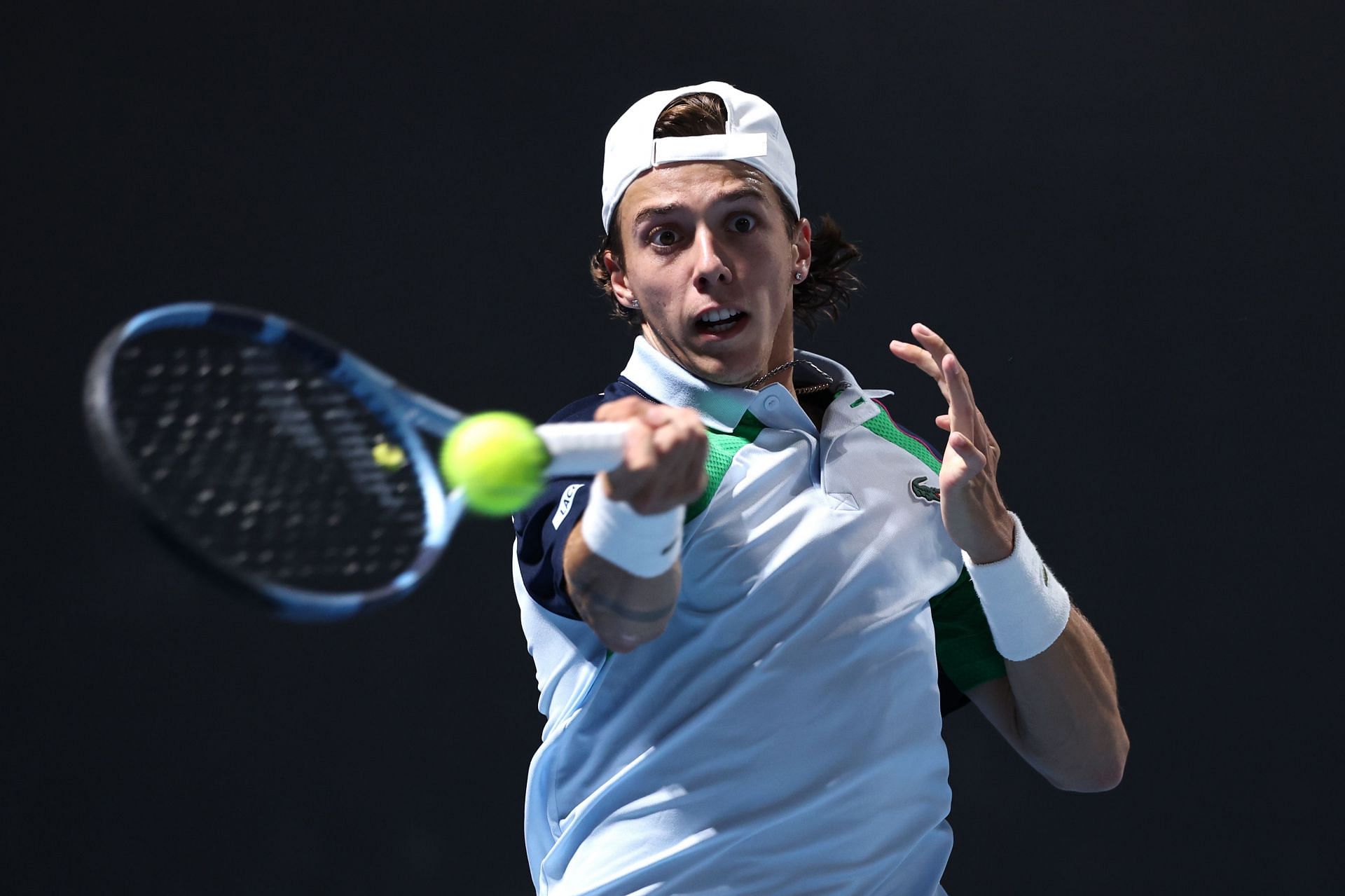 Arthur Cazaux hits a forehand at Australian Open 2025 (Source: Getty Images)