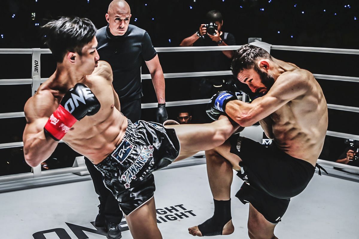 Tawanchai (left), Davit Kiria (right) [Photo via ONE Championship]