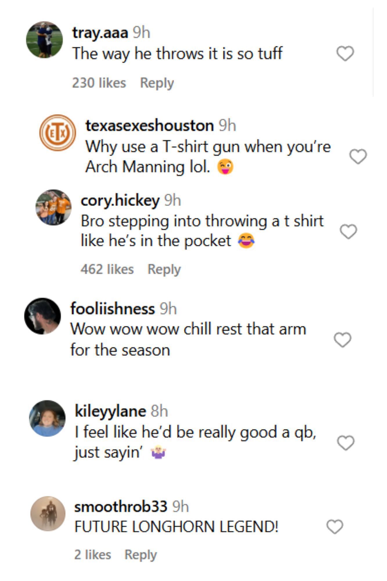 Fan Reactions (@texaslonghorns/Instagram)