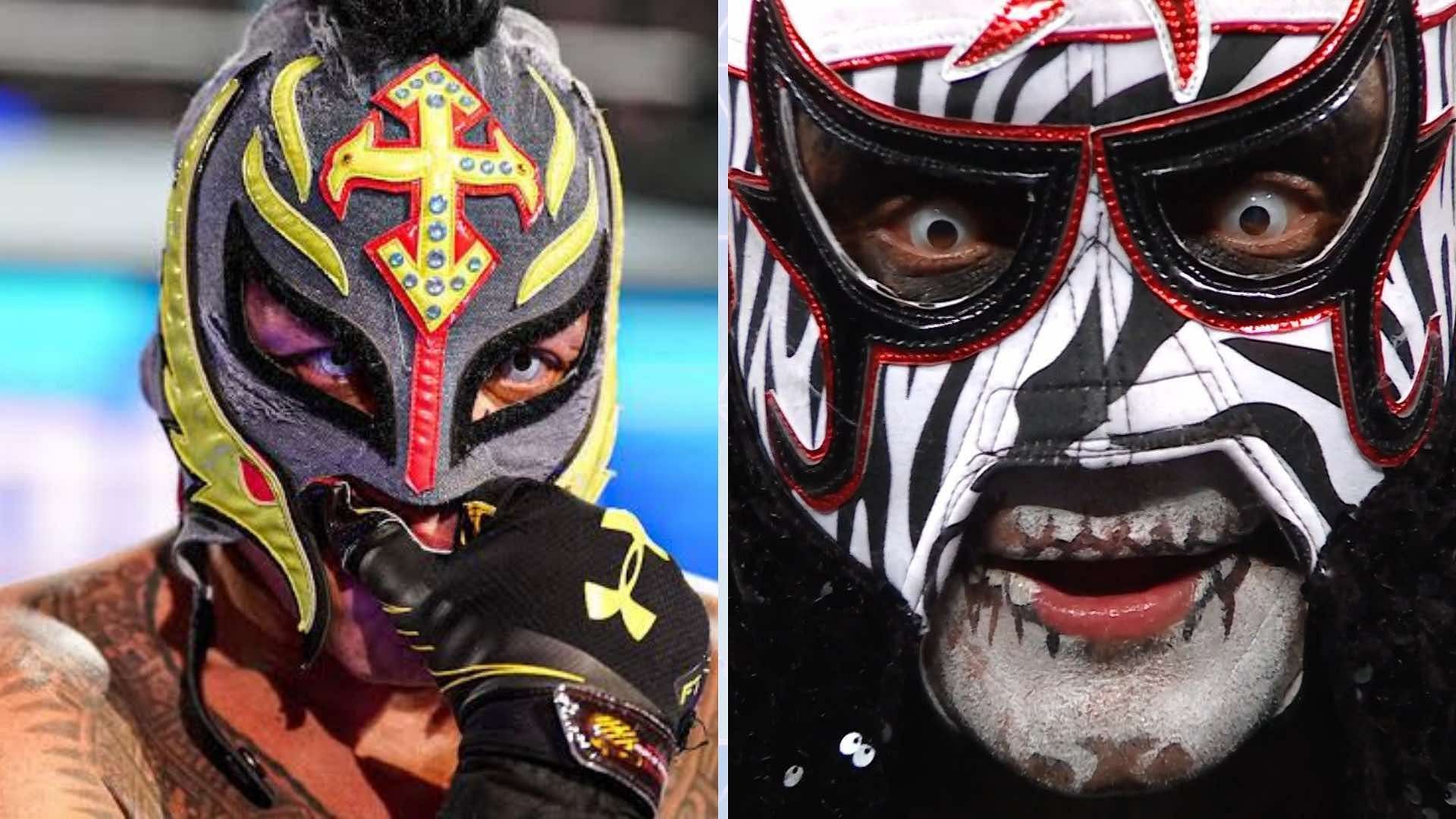 Rey Mysterio and Penta wear masks in the ring [Image Credits: WWE.com, WWE