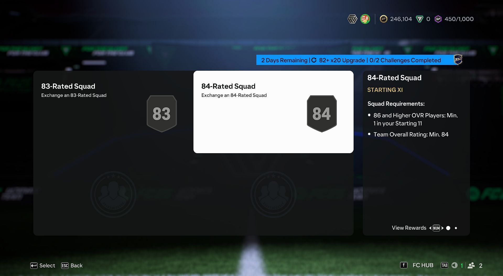 Tasks to complete 82+x20 Upgrade SBC (Image via EA Sports)