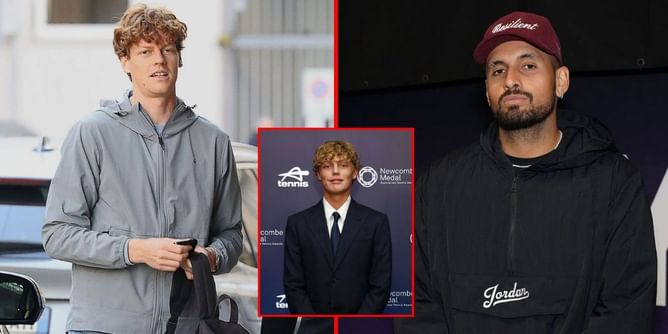 Nick Kyrgios 'heartbroken' as he suggests betrayal in Lleyton Hewitt's son practicing with Jannik Sinner