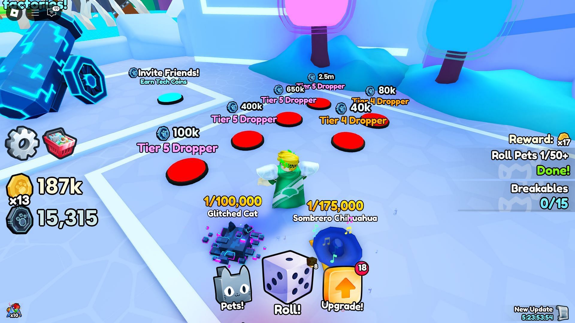 You can purchase these droppers to get better rarity eggs (Image via Roblox)