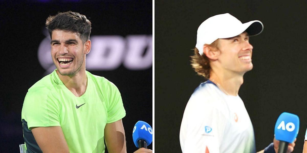 Carlos Alcaraz (L), Alex de Minaur (R) Source: Getty