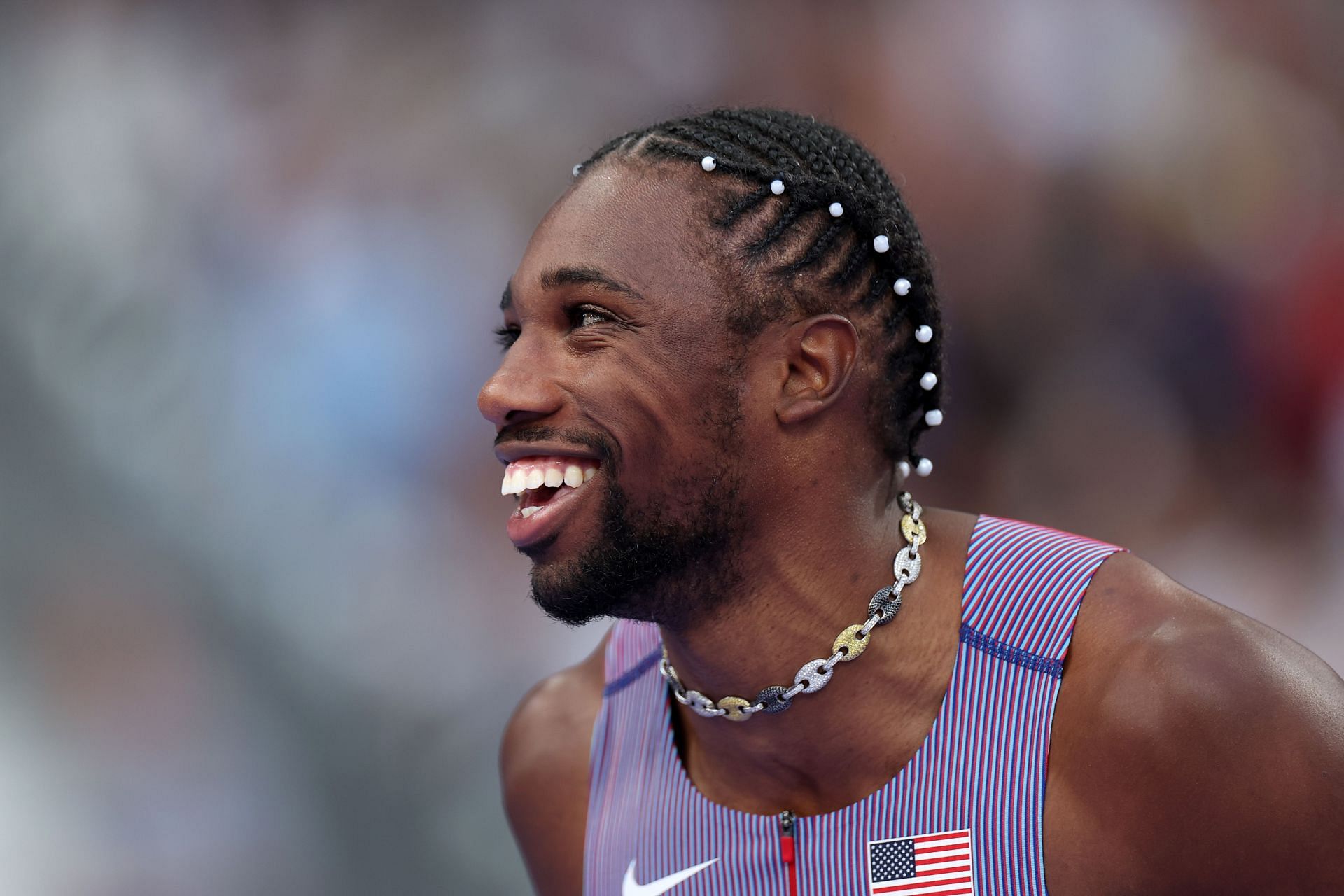 Noah Lyles after the 200m semi-finals at Olympic Games Paris 2024: Day 12 - Source: Getty