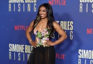 Simone Biles attends the Los Angeles premiere of Netflix's "Simone Biles Rising: Part 2" (Photo by Robin L Marshall/Getty Images)