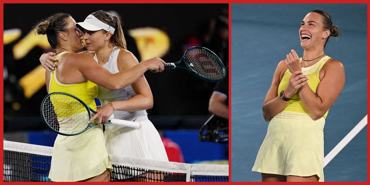 Aryna Sabalenka and Paula Badosa at the Australian Open (Source: Getty)