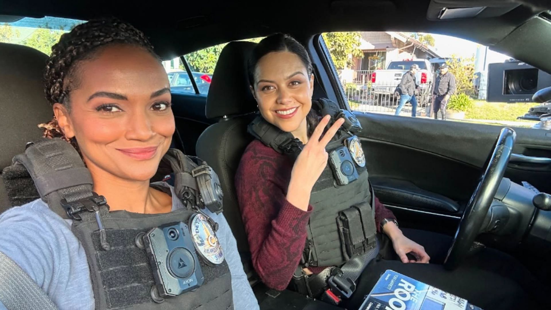 Mekia Cox as Nyla Harper and Alyssa Diaz as Angela Lopez (Image via Instagram/@mekiacox)