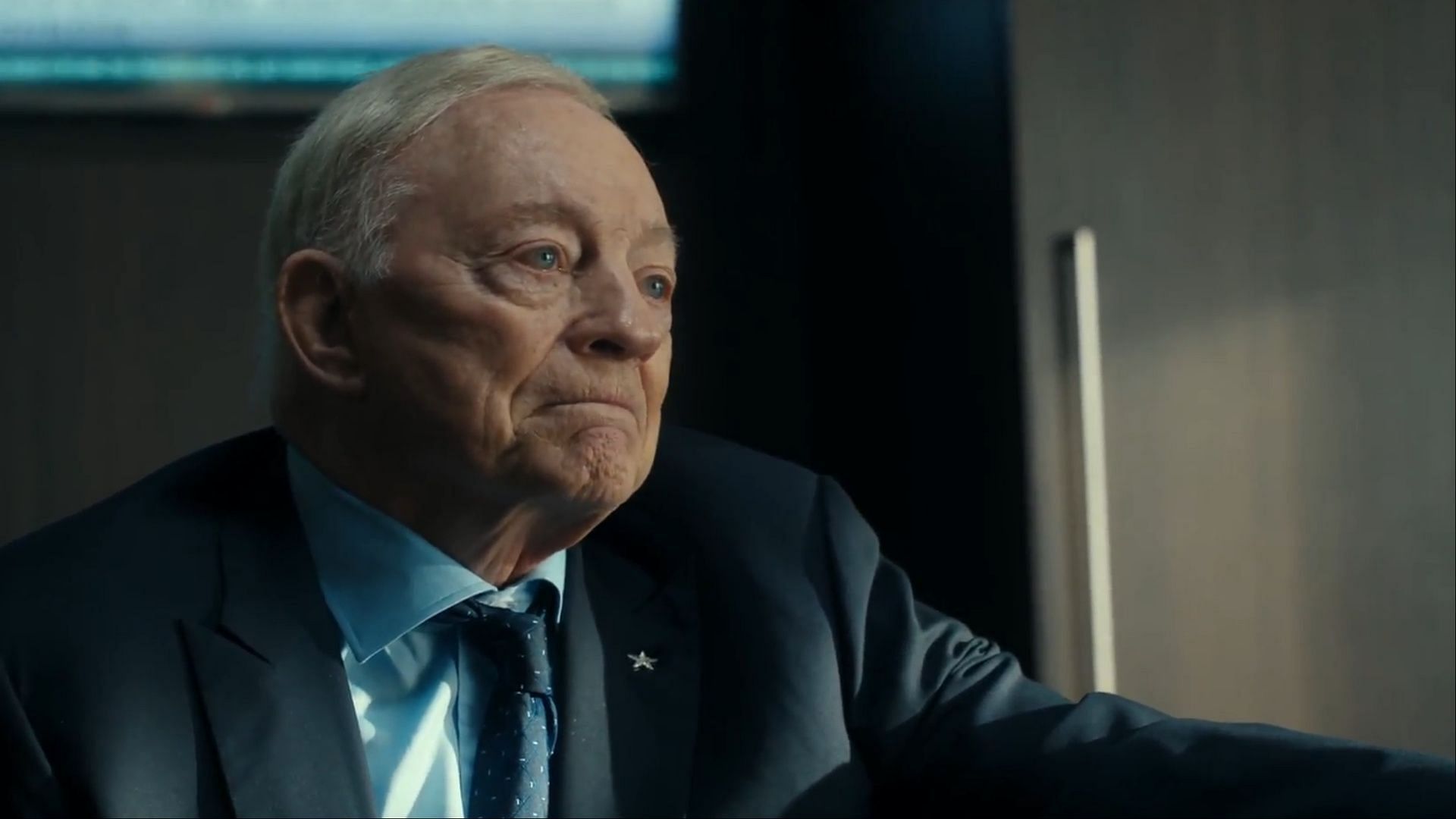 Jerry Jones&#039; cameo in Landman season 1 episode 9 WolfCamp ( via Paramount+)