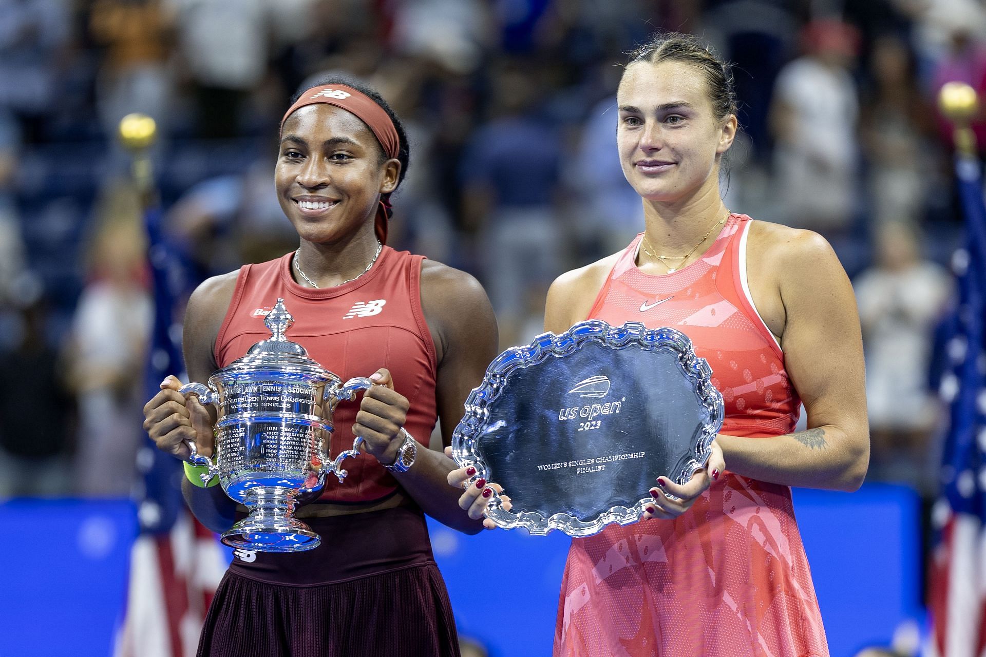 Coco Gauff and Aryna Sabalenka at the US Open 2023 - Source: Getty