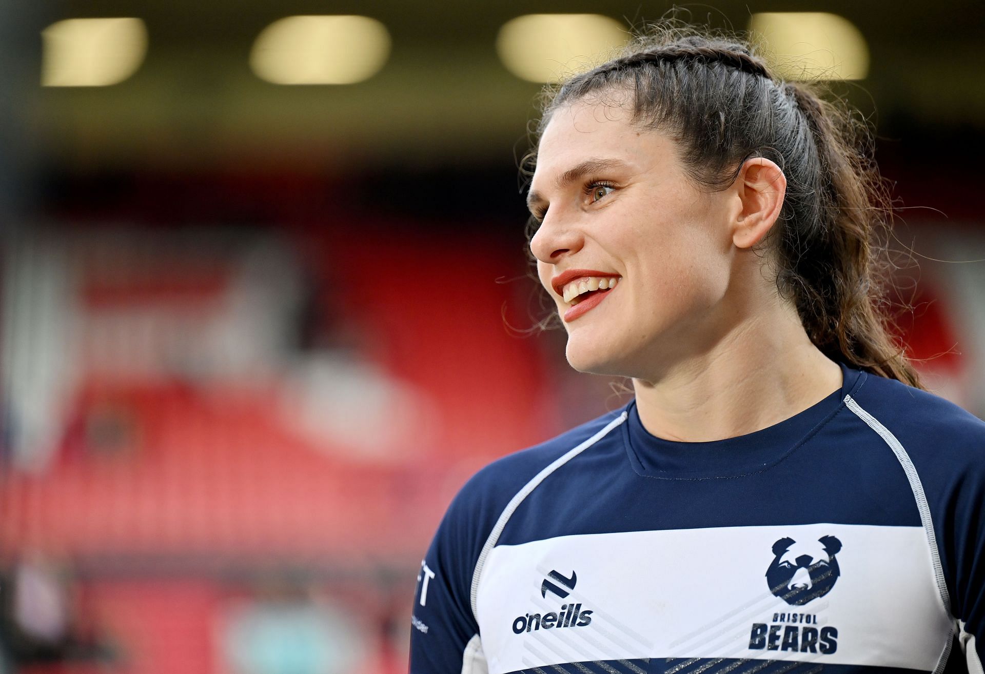 Ilona Maher after making her debut for Bristol Bears during the Allianz Premiership Women&#039;s Rugby match between Bristol Bears and Gloucester-Hartpury (Photo by Dan Mullan/Getty Images)