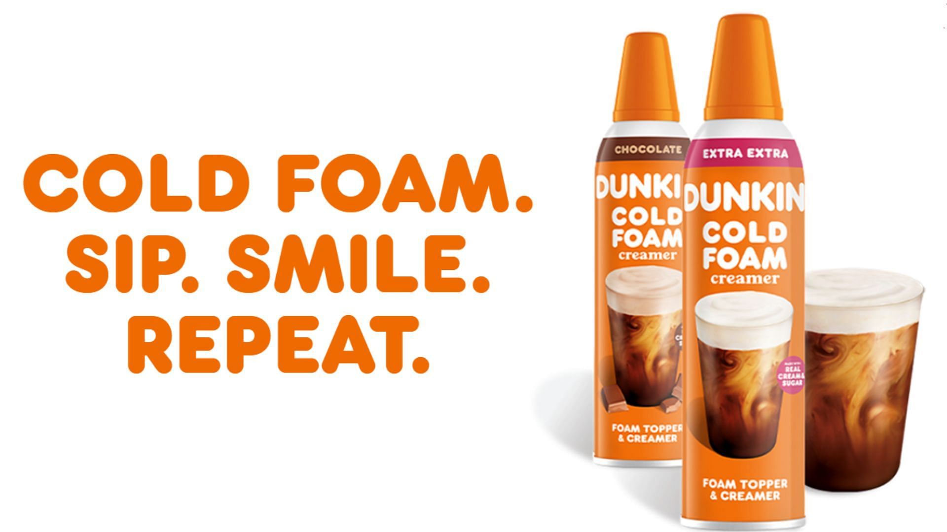 The two new Cold Foam Creamers (Image via Dunkin&#039; Creamer)