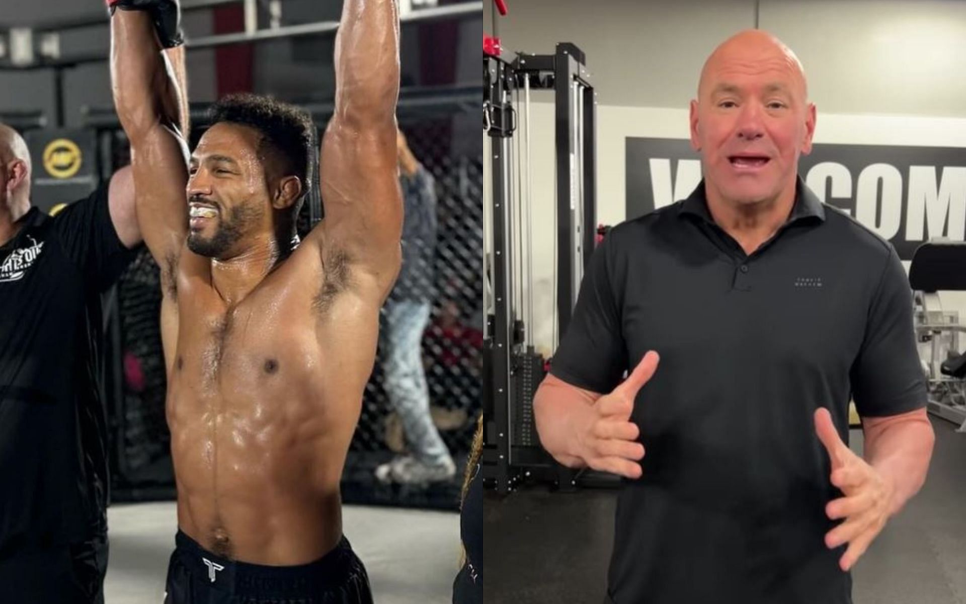 Kevin Lee (left) wants to fight in Dana White