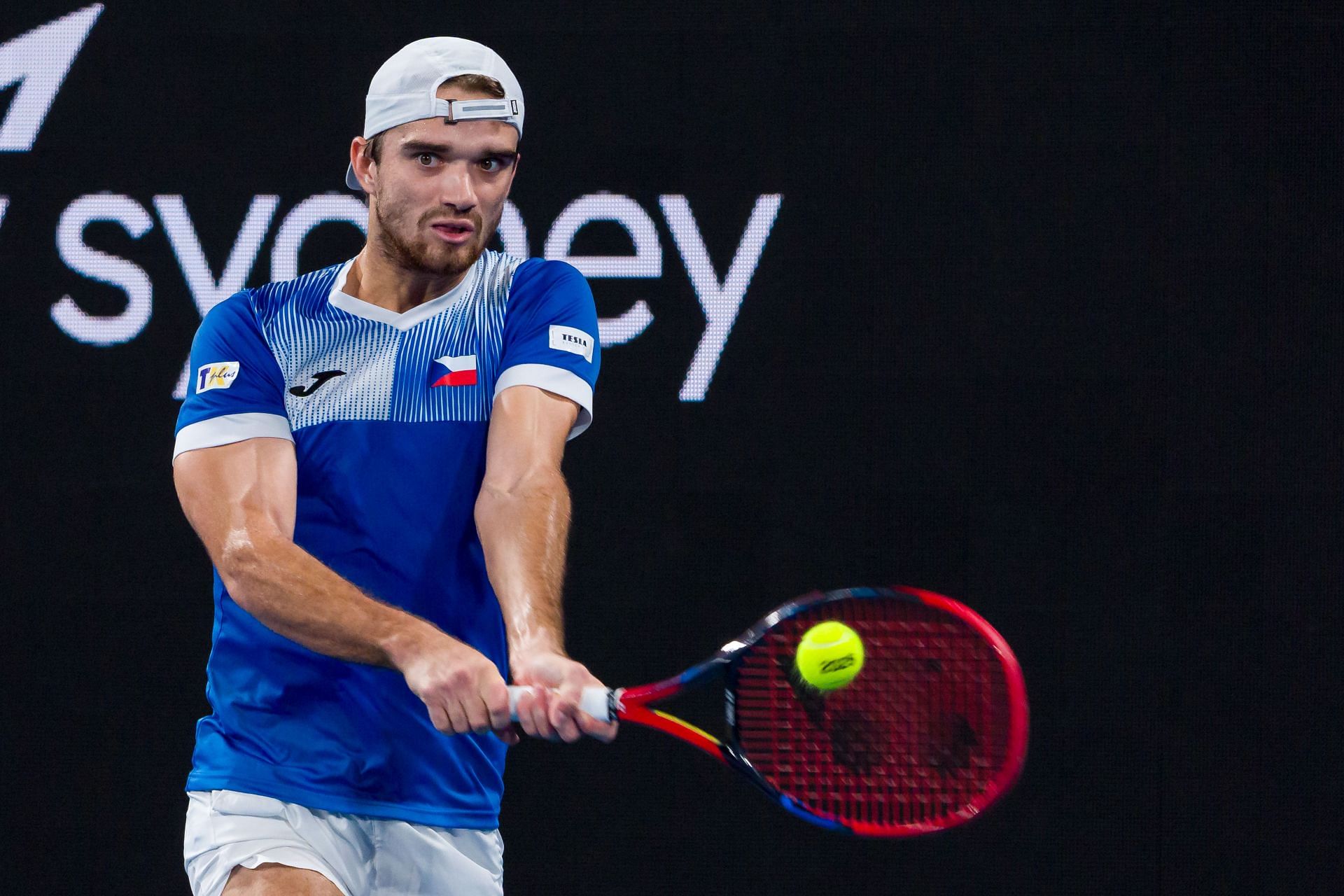 Tomas Machac hits a backhand at United Cup 2025 | Getty Images