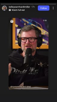 Kelley Earnhardt Miller's story of the Dale Jr. podcast's lineup - Source: via @kelleyearnhardtmiller on Instagram