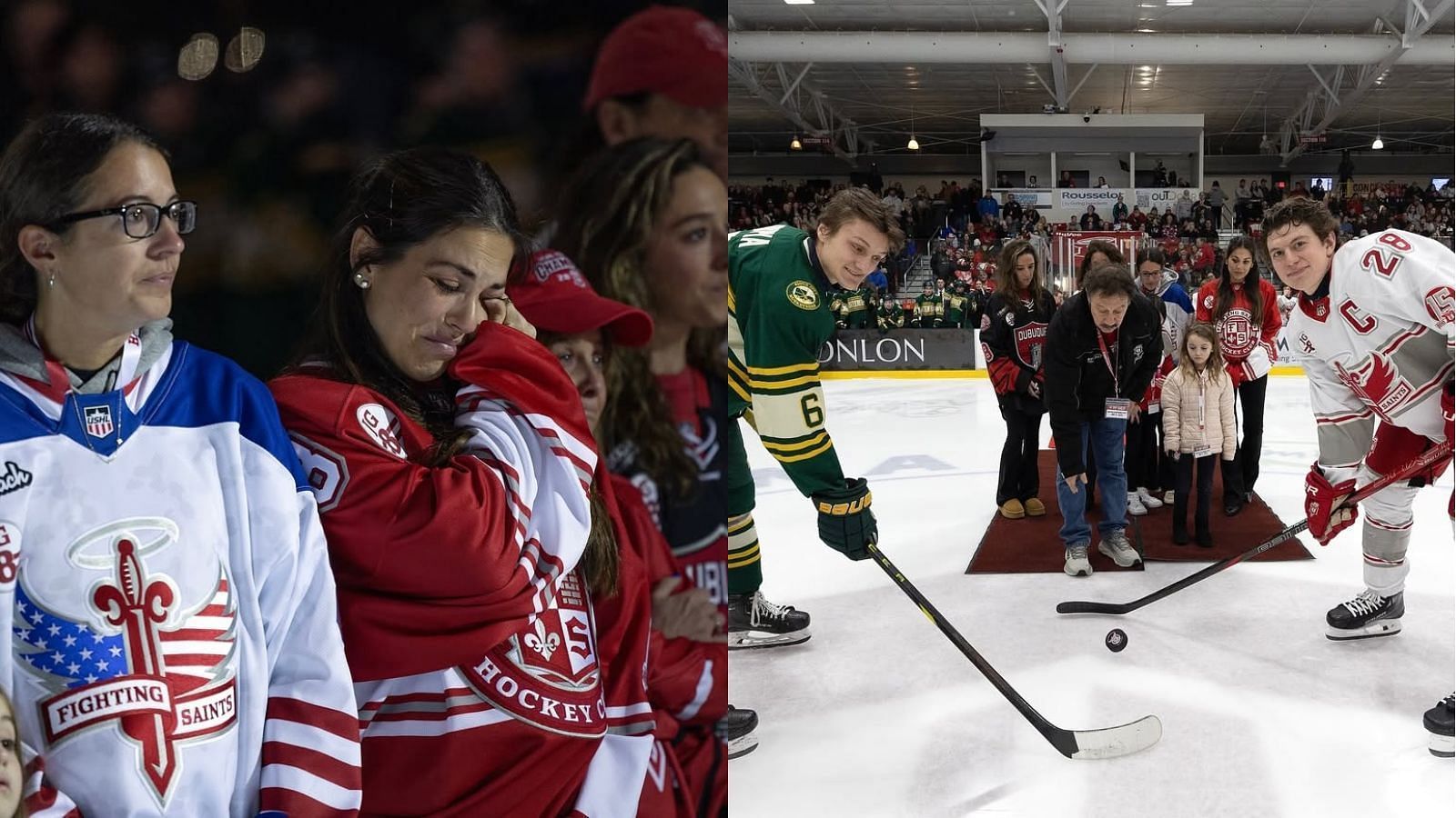 Johnny Gaudreau&rsquo;s wife Meredith writes note of gratitude to the Dubuque Fighting Saints after late NHLer&rsquo;s jersey retirement tribute night