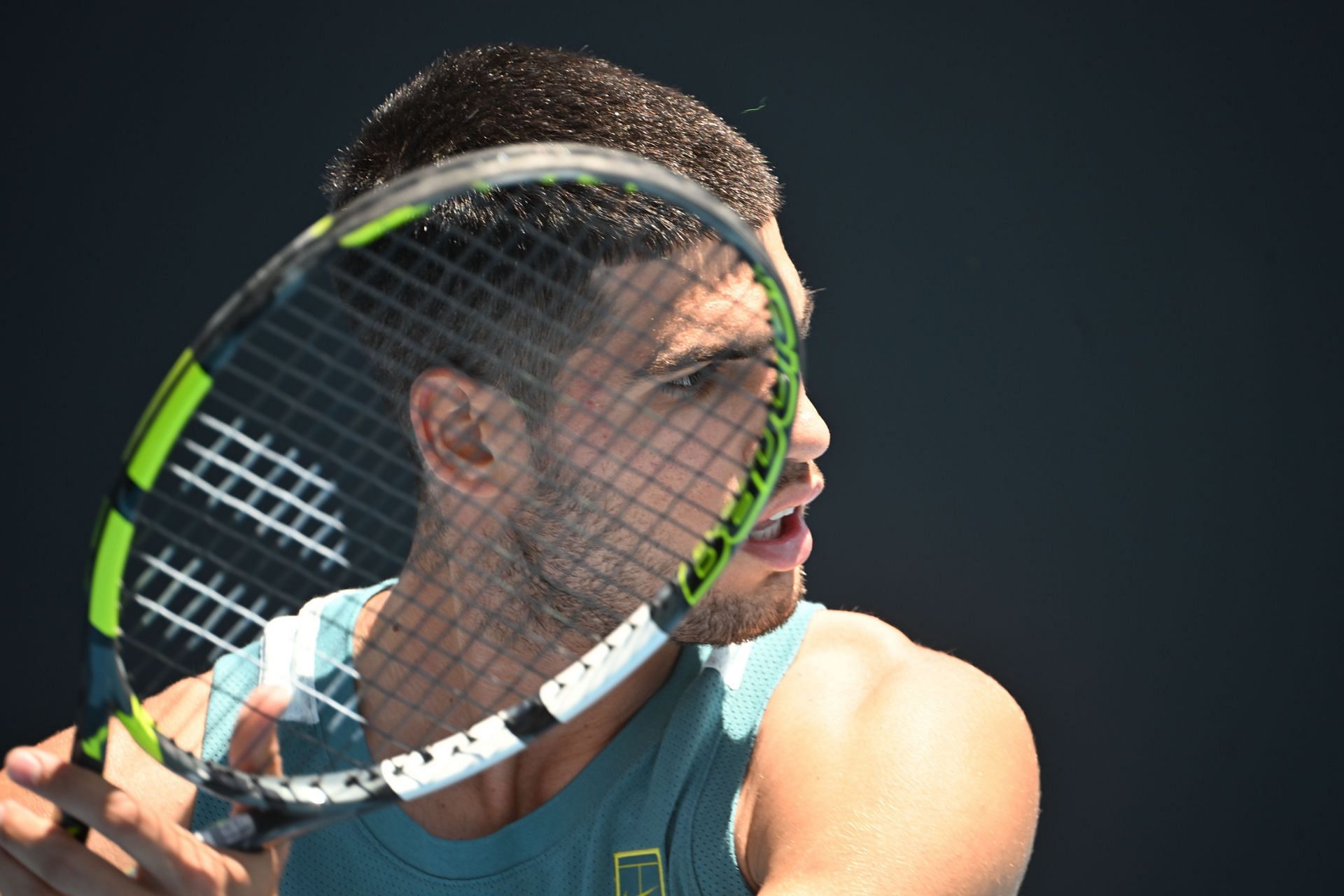 Carlos Alcaraz at the 2025 Australian Open - Day 2 - (Source: Getty)