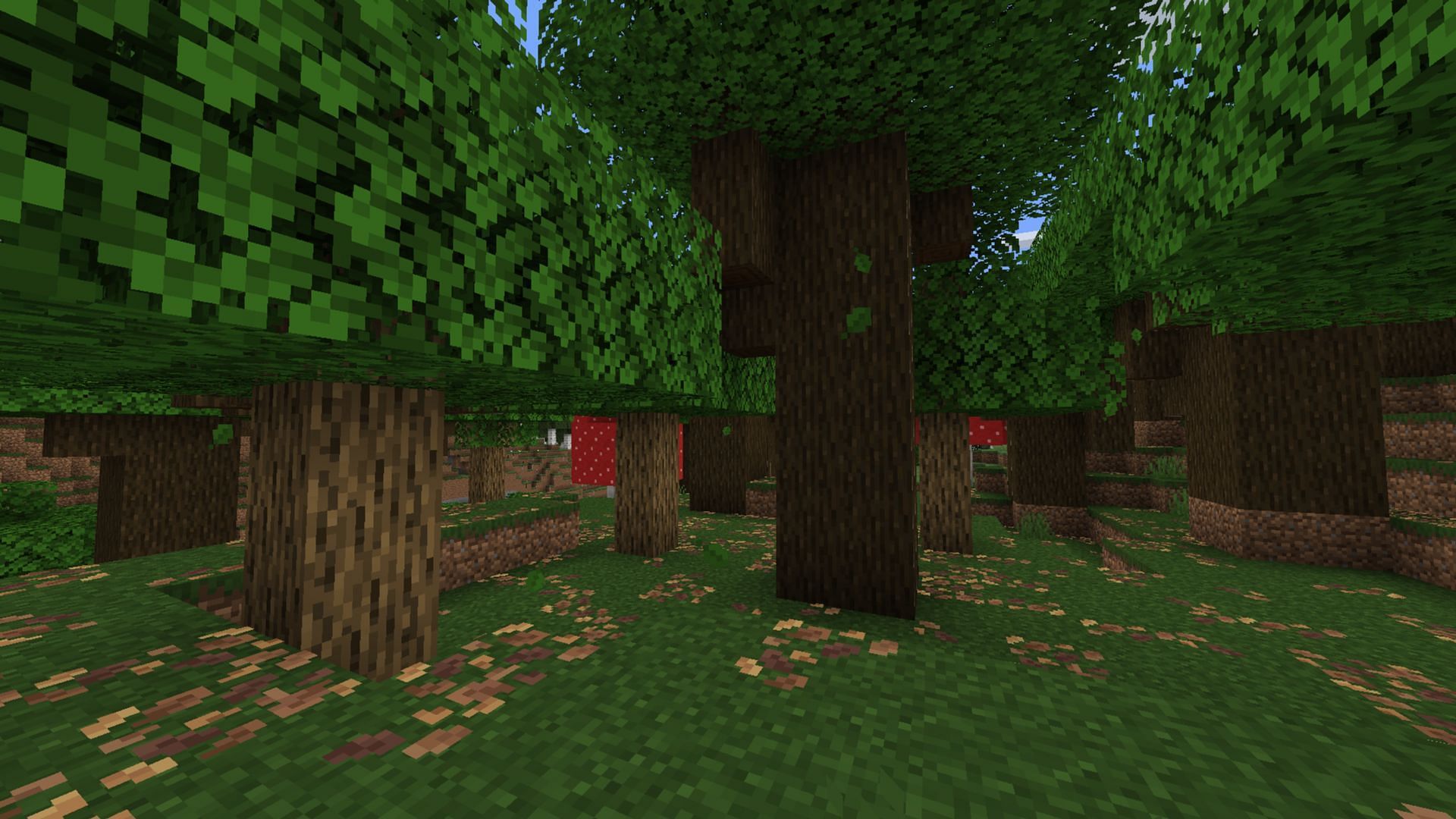 Minecraft Bedrock 1.21.70.20 beta and preview adds the leaf litter, a new decorative block (Image via Mojang Studios)