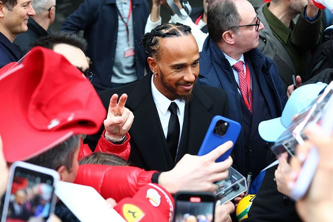 Watch: Lewis Hamilton meets Ferrari team members on his first visit to Maranello