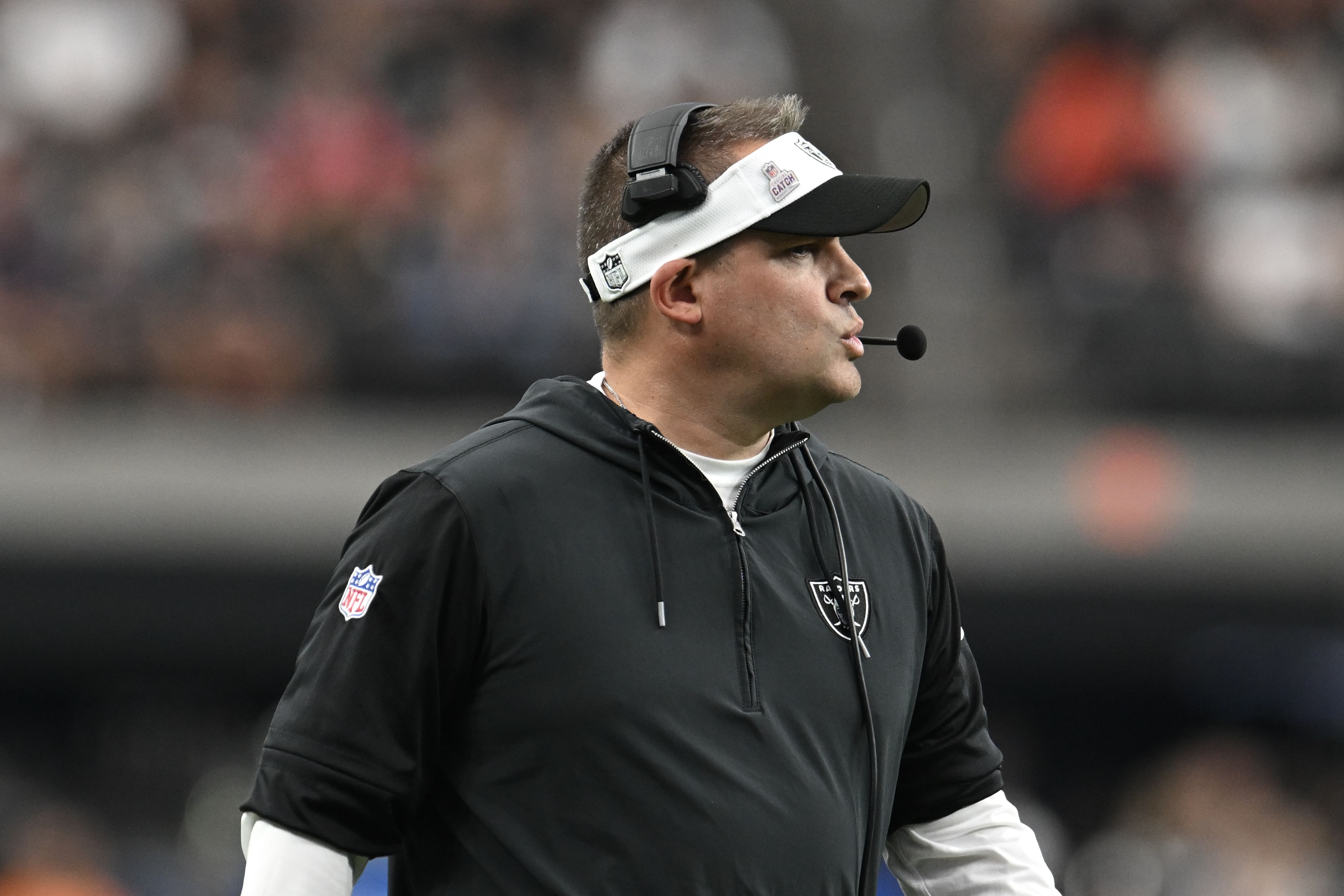 Josh McDaniels at New England Patriots at Las Vegas Raiders - Source: Imagn