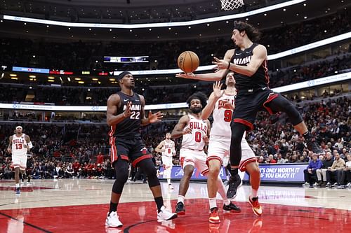 Jaime Jaquez Jr. in action with Jimmy Butler - Source: Imagn