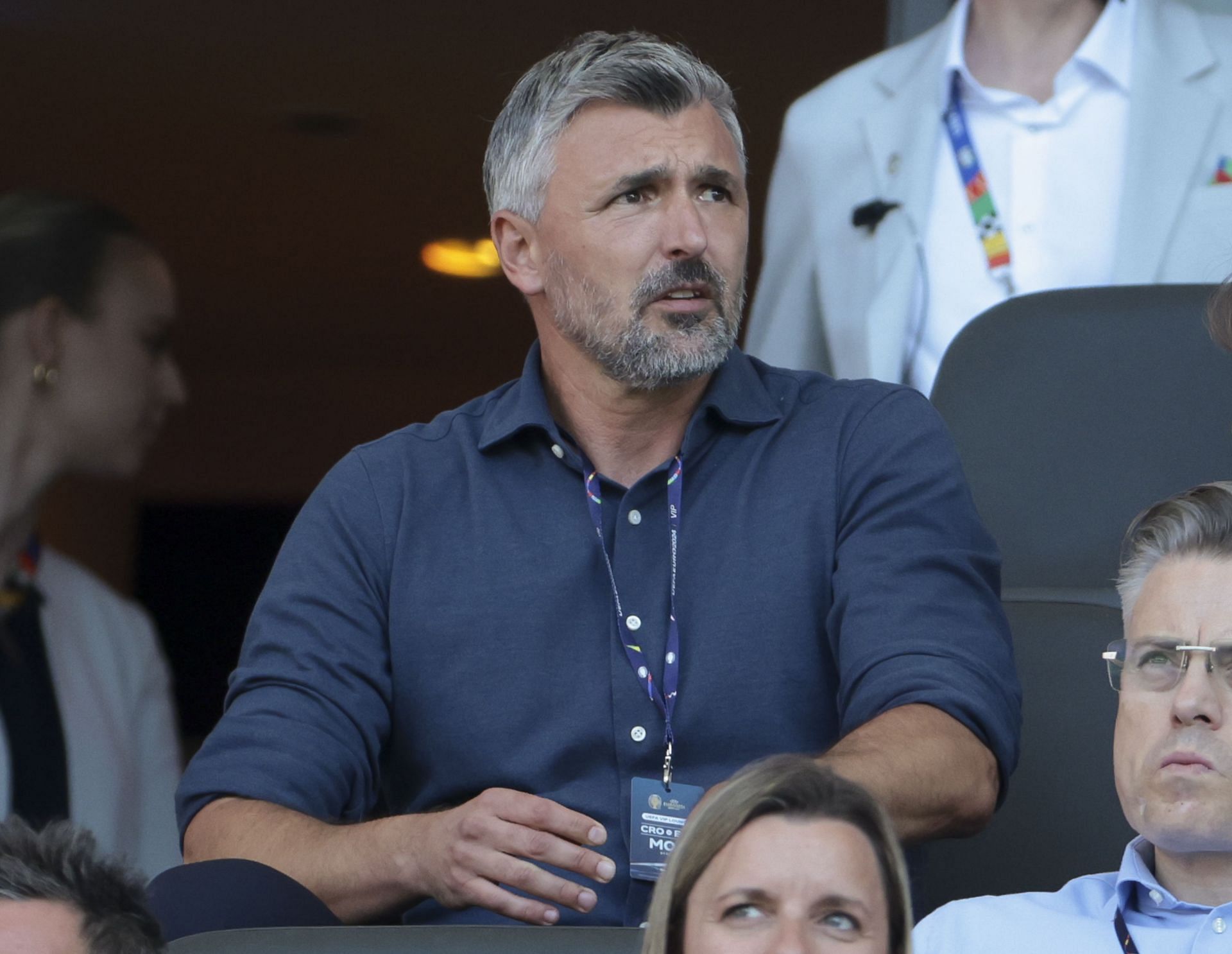 Goran Ivanisevic attends the UEFA EURO 2024 group stage match between Spain and Croatia at Olympiastadion - Source: Getty