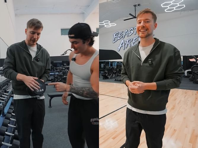 "Meanwhile Pewdiepie got a $500 set up": Fans react as MrBeast shows off his $2,000,000 gym