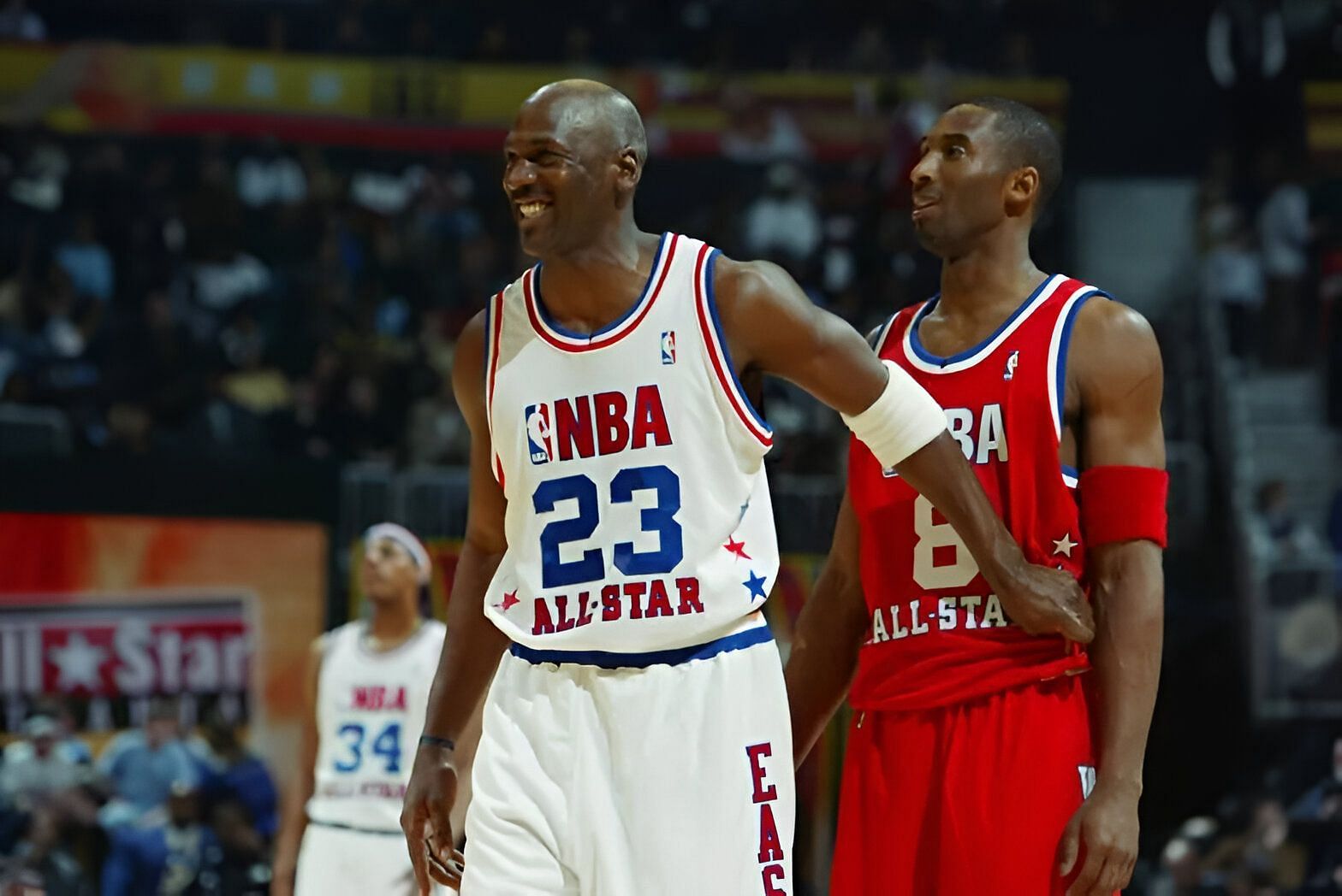 Kobe Bryant and Michael Jordan from the 2003 All-Star Game. Credits: nba.com