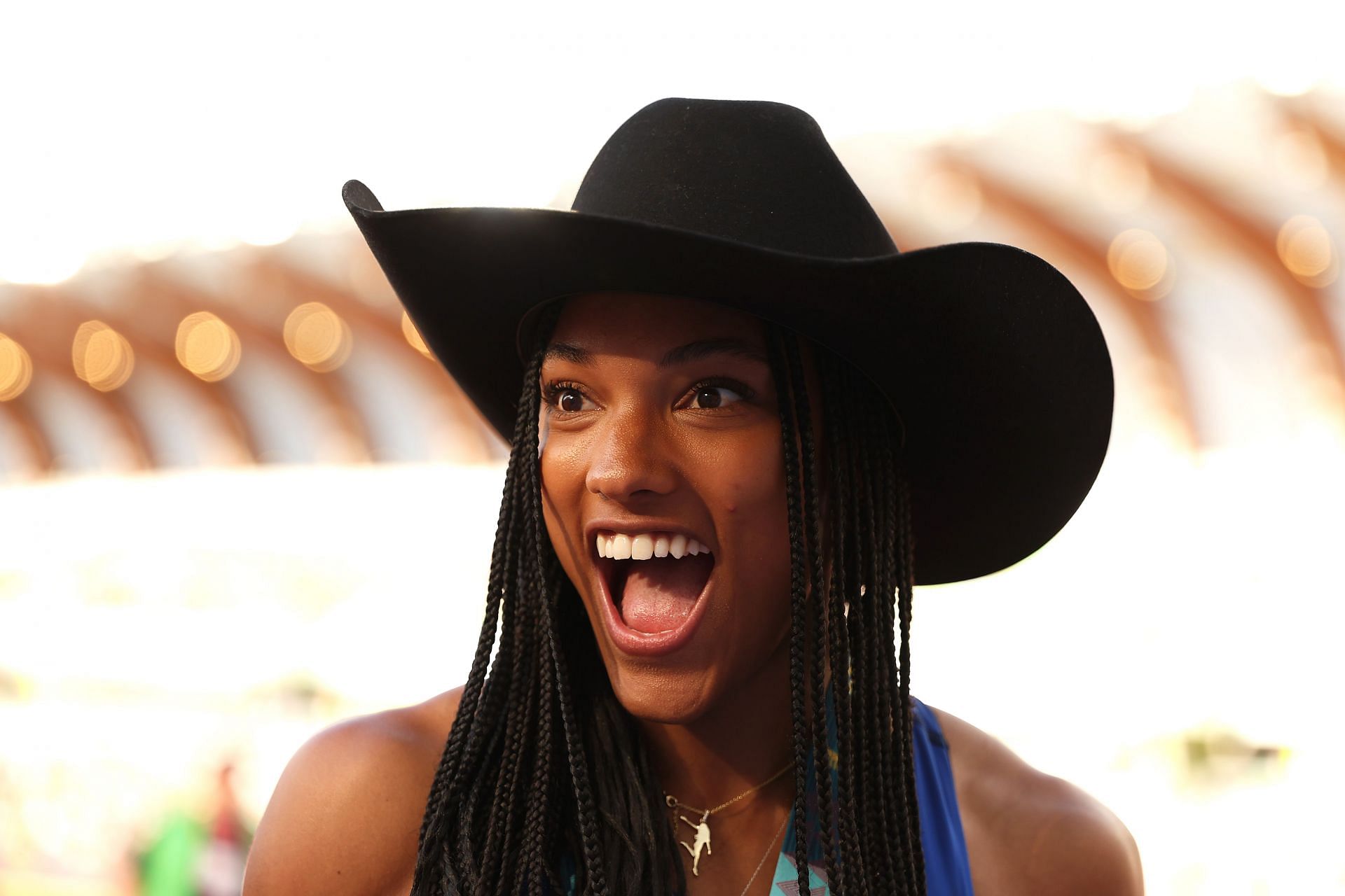 Tara Davis-Woodhall at 2024 U.S. Olympic Trials (Photo: Getty Images)