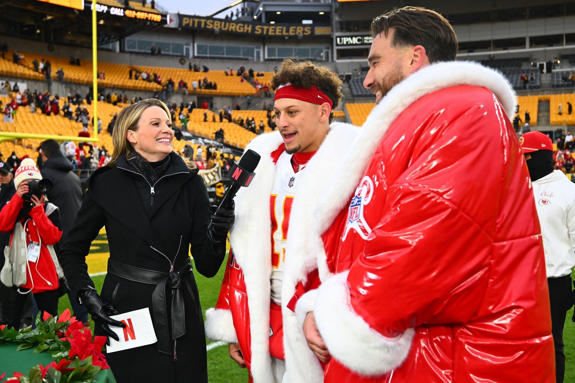 PICS: Travis Kelce, Patrick Mahomes show off $12,801 Bottega Veneta, Dior outfits ahead of&nbsp;Chiefs-Texans (Image credit: Getty)