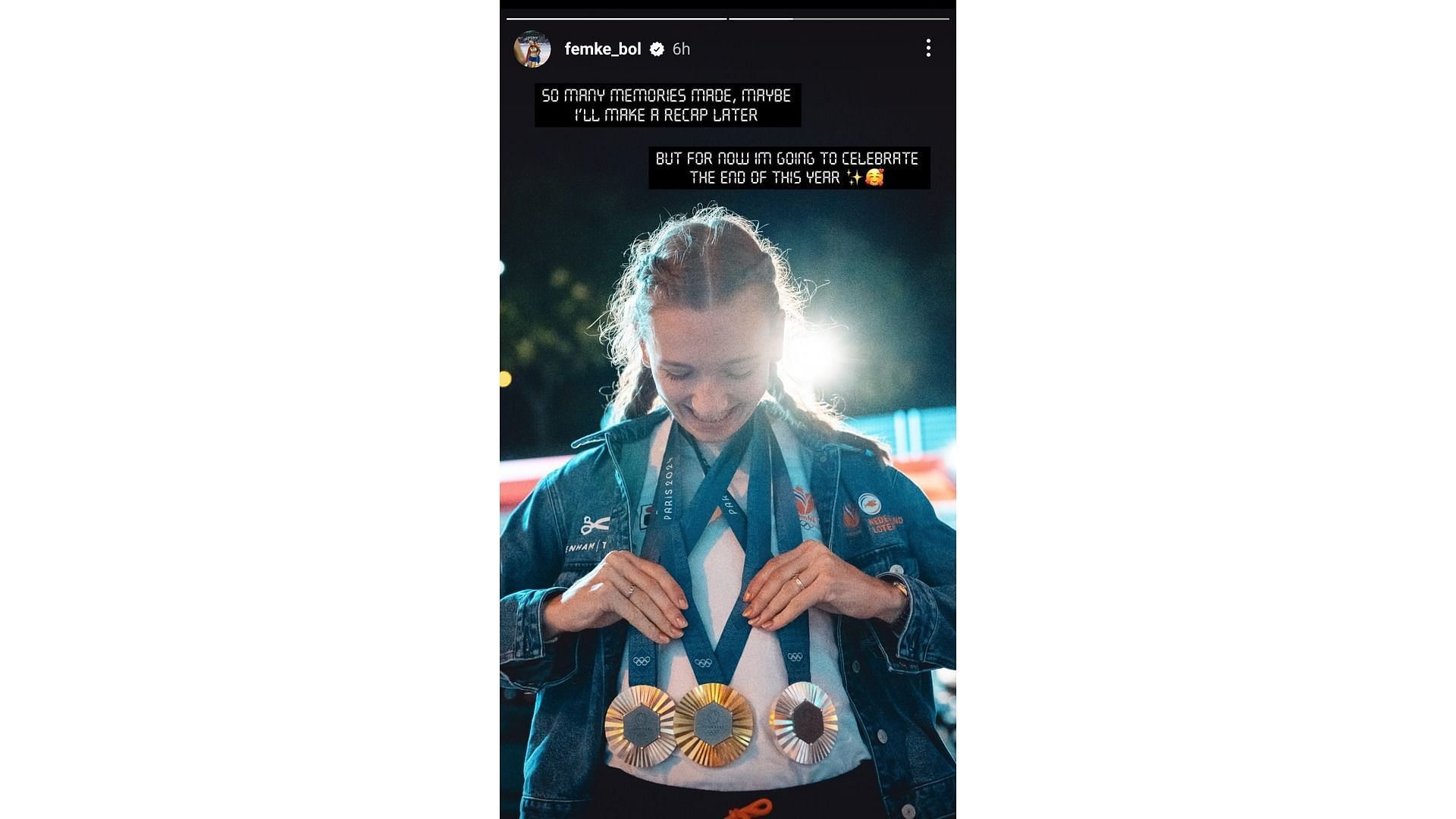 Glimpse of Bol&#039;s Instagram story feat her Olympic medals (Image via: Bol&#039;s Instagram handle)