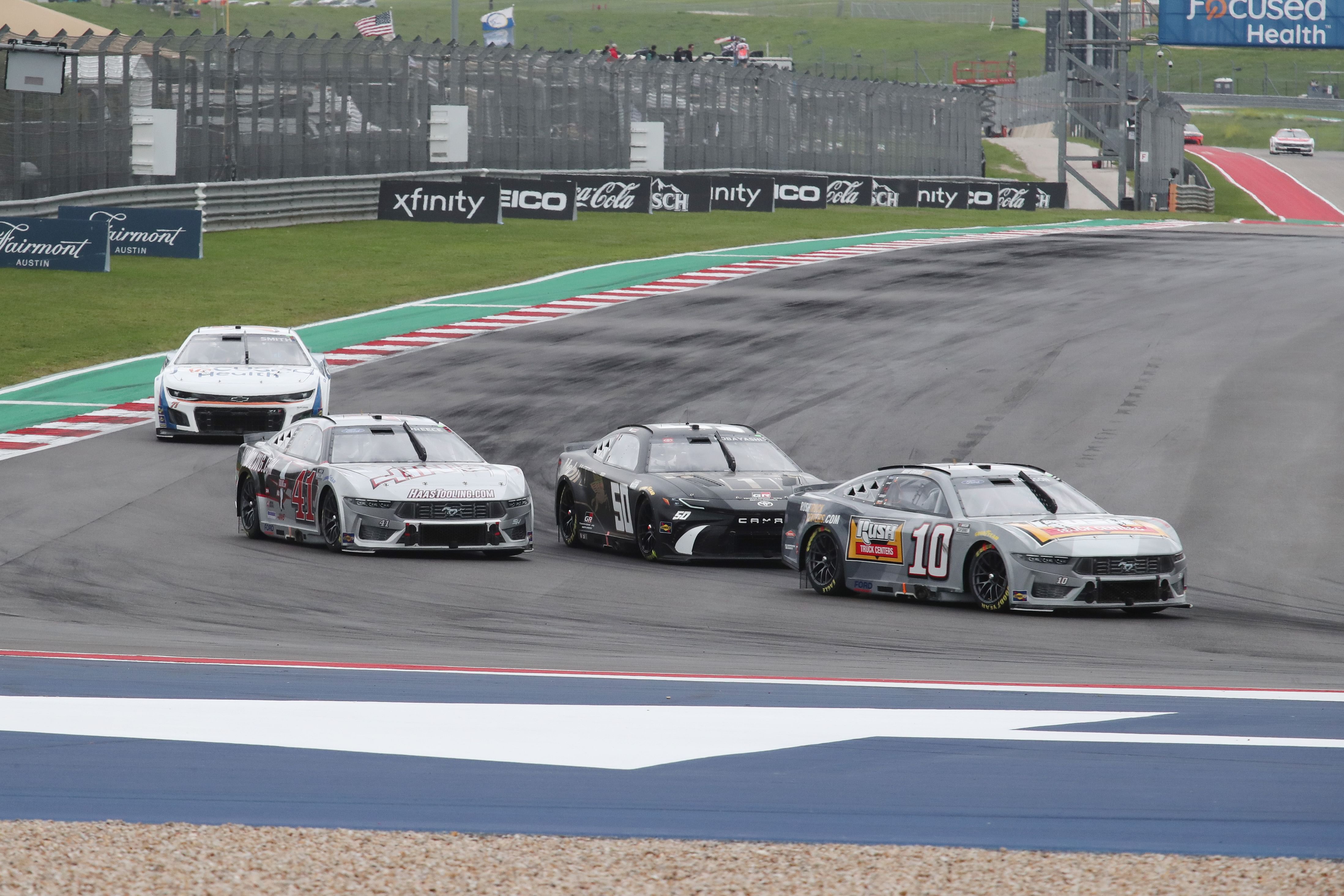 Kamui Kobayashi alongside NASCAR drivers at COTA last year - Source: Imagn