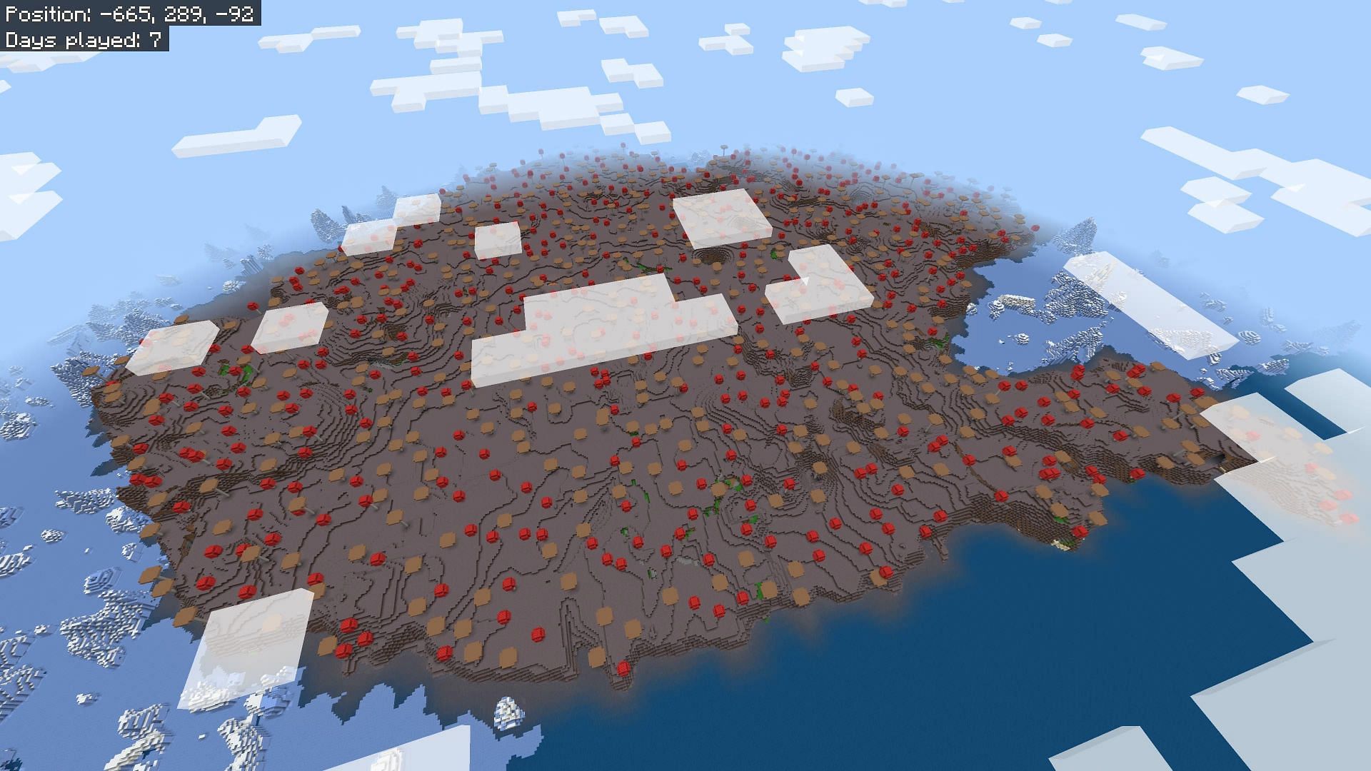 Minecraft large mushroom island 