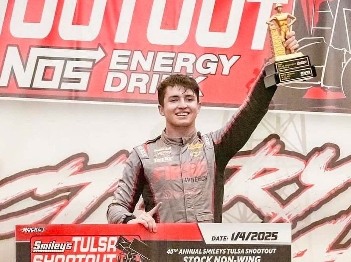 Brent Crews after winning the Tulsa Shootout - Instagram @brentcrewsracing