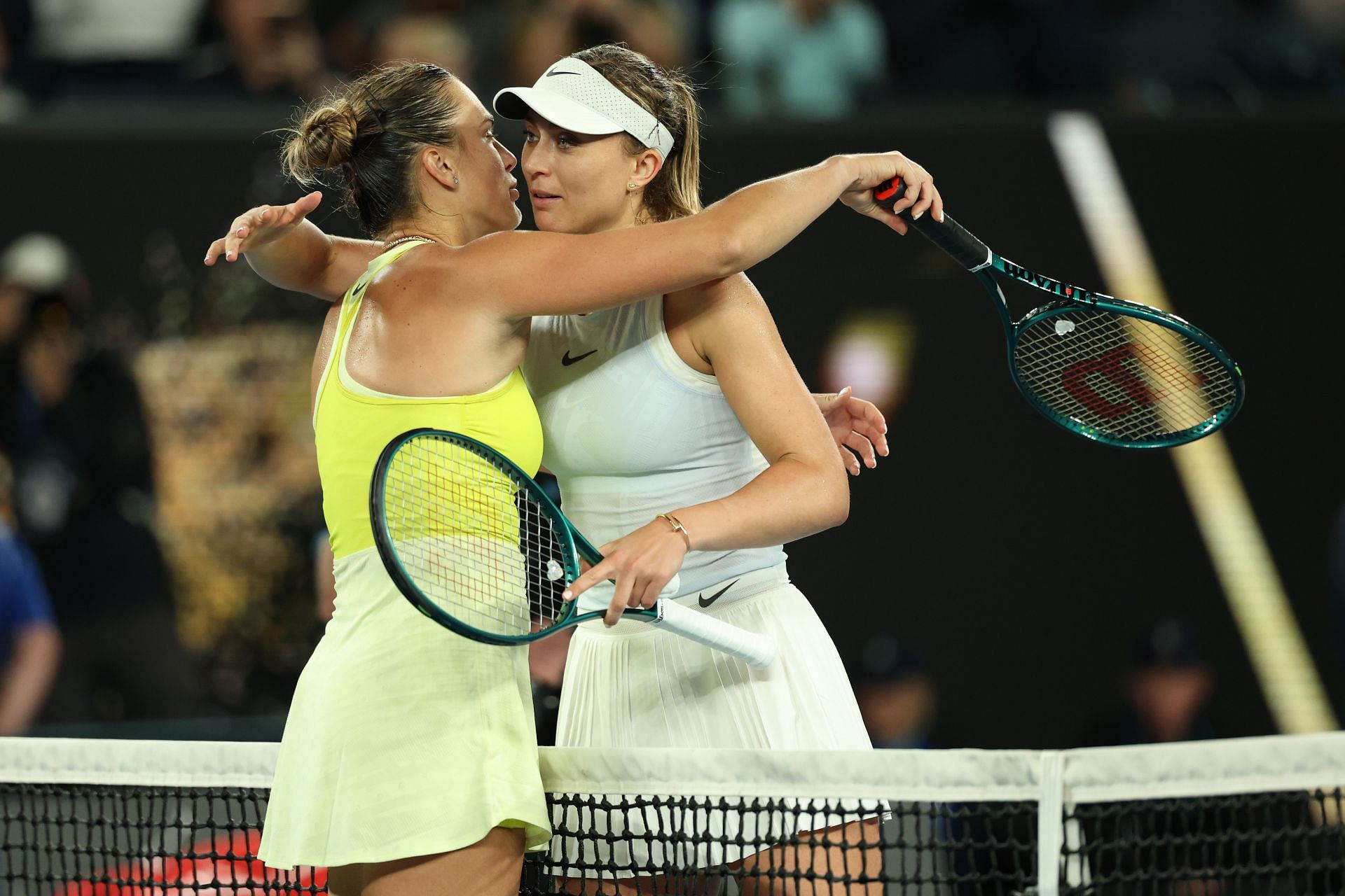 Aryna Sabalenka and Paula Badosa at the 2025 Australian Open - Source: Getty