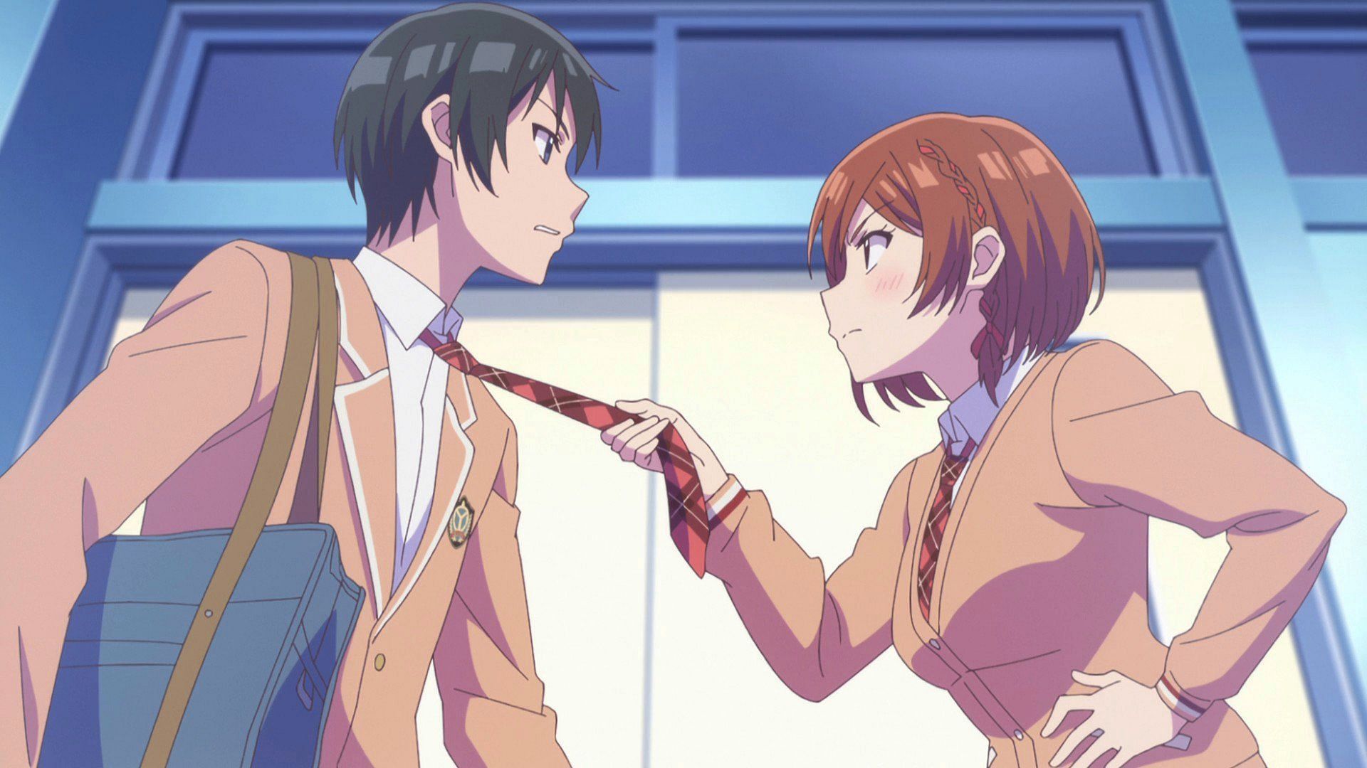 Akane and Saito bicker with each other in the anime (Image via Studio Gokumi and AXsiZ)