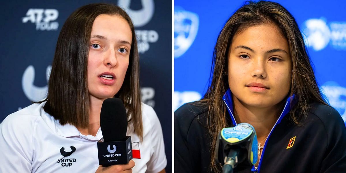 Iga Swiatek (L) and Emma Raducanu (R) (Image Source: Getty)