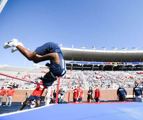 Despite impressive athleticism, Noreel White saw minimal time at Ole Miss in 2024 and is apparently entering the transfer portal. (Photo Credit: IMAGN)