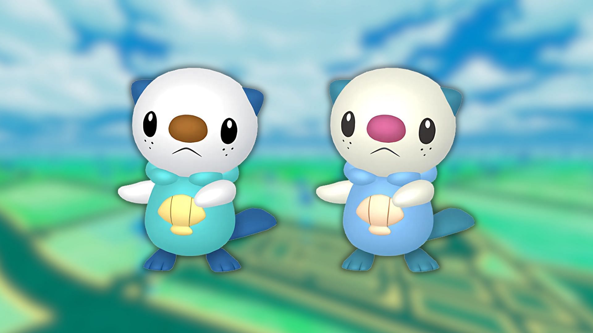 Oshawott and its shiny variant (Image via The Pokemon Company)