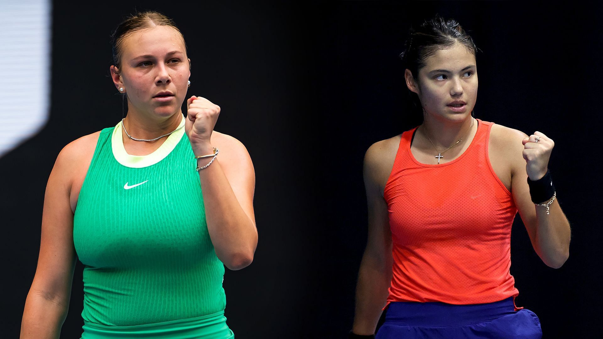 Amanda Anisimova vs Emma Raducanu is one of the second-round matches at the Australian Open 2025. (Photos: Getty)