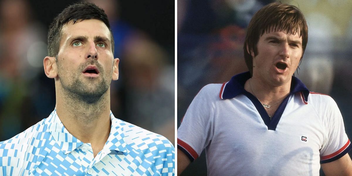 Djokovic (L), Connors (R); Source: Getty